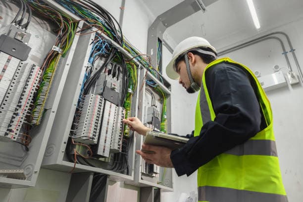 Elektroservice überprüft Leitungen und stellt die Funktionsfähigkeit einer Anlage in Berlin wieder her.